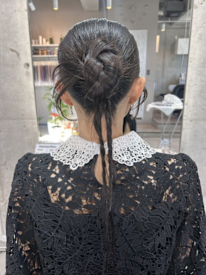 カチモリアレンジ/編みおろし/お呼ばれヘア/ヘアアレンジ