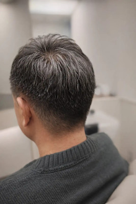 上品グレーフェードショート