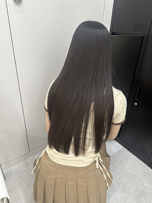 韓国顔まわりレイヤーカットグレージュオリーブベージュブラウン