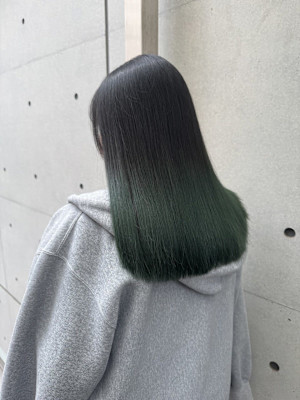 韓国顔まわりレイヤーカットグレージュオリーブベージュブラウン