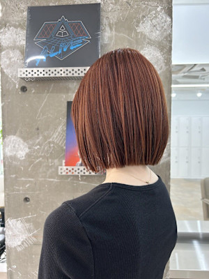 韓国顔まわりレイヤーカットグレージュオリーブベージュブラウン