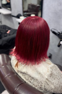 1ブリーチでできる春のチェリーレッド