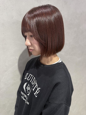 ミニボブ/ピンクベージュ