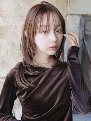 ハッシュカット/韓国レイヤー/ザクザクレイヤー/ロングレイヤ