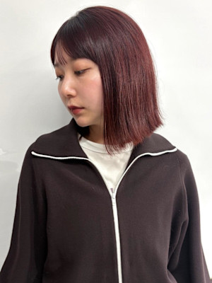 育てるレッド・艶感ボブ