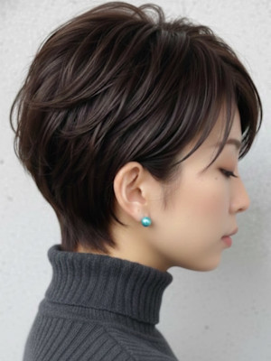 おしゃれな大人のハンサムショート×ポイントパーマ