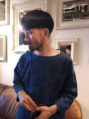 メンズの個性派マッシュショート