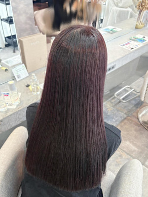 ハッシュカット/顔周りカット/ダークブラウン/シャギーカット