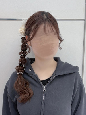 ハッシュカット/顔周りカット/ダークブラウン/シャギーカット