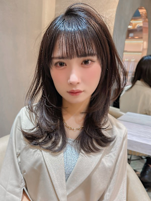 □クールショート/顔周りカット/前髪白髪/30代40代50代