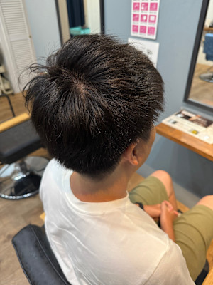 トップ割れ・直毛改善メンズカット