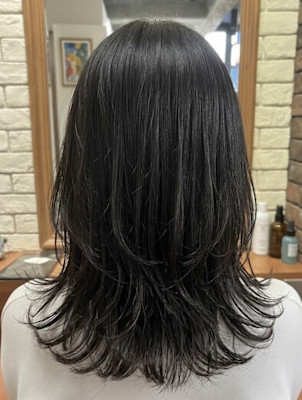 透け感たっぷりのレイヤーミディ【183スタイル】