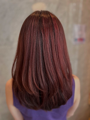 美白！大人の深みニュアンスカラー×重めレイヤー