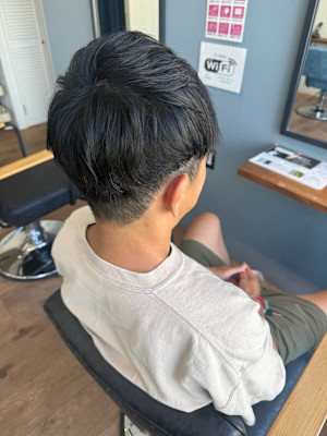 ナチュラル束感メンズショート