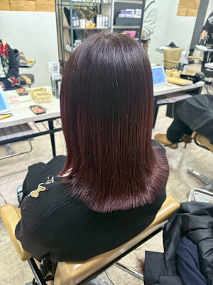 グラデーションカラーワインレッドカラー