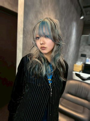 オーダーメイド　デザインカラー　ケアブリーチカラー　ウルフ