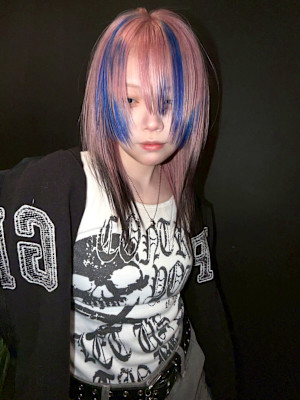 オーダーメイド　デザインカラー　ケアブリーチカラー　ウルフ