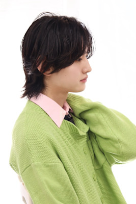 フェザーカット/センターパート/メンズ/20代30代40代