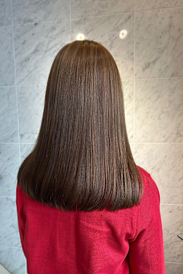 ブリーチなし透明感ブルーグレージュ