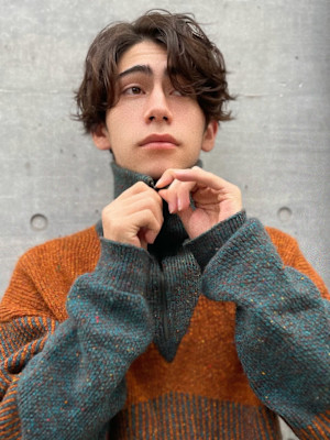 外国人風ウェーブマッシュ