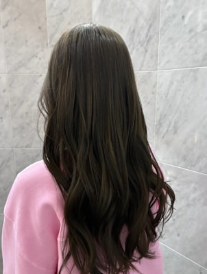 ナチュラル艶オリーブロング