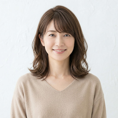 【30代40代◎】ふんわりミディアムレイヤー×潤い艶ブラウン