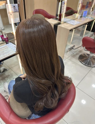 透明感カラー/オリーブブラウン/髪質改善/伊勢原