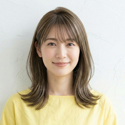 30代に◎白髪ぼかし＆透明感シークレットハイライトミディ