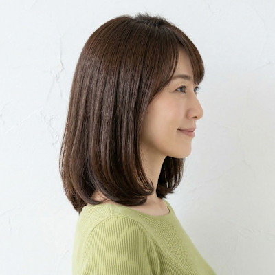 大人可愛いツヤ感☆内巻きグラデミディアム