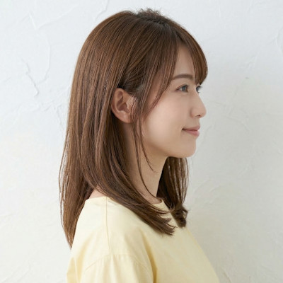 【30代人気】上品ミディアム×シナモンベージュツヤ髪