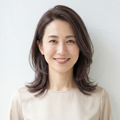 【40代必見】白髪カバー×トップふんわり大人の上品ミディアム