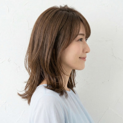 【30代40代】上品くびれ外ハネミディアム