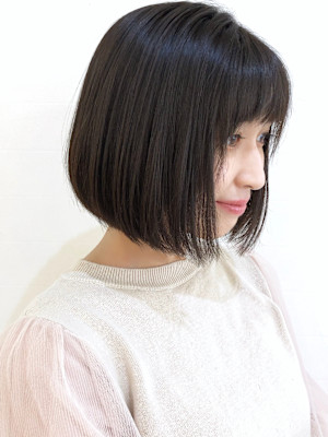 【morio成増/児玉】丸みボブ　黒髪