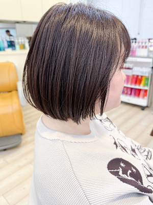 【morio成増/児玉】丸みボブ　スモーキーブラウン