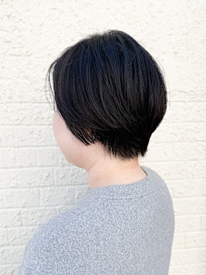 【morio成増/児玉】丸みショート　黒髪　髪質改善