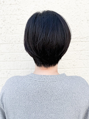 【morio成増/児玉】丸みショート　黒髪　髪質改善
