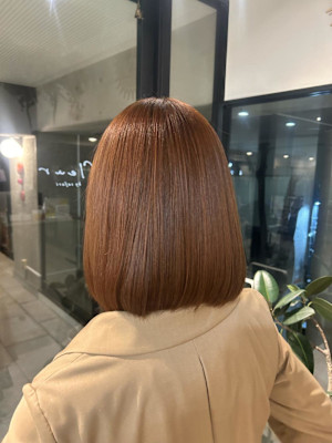 オレンジカラー/ボブ/大名