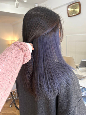 ブルーバイオレット/インナーカラー/イヤリングカラー