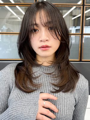 10代20代30代韓国くびレイヤーエモージュ美髪小顔カット