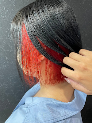 ☆大人気インナーブリーチ×スカーレッドカラー