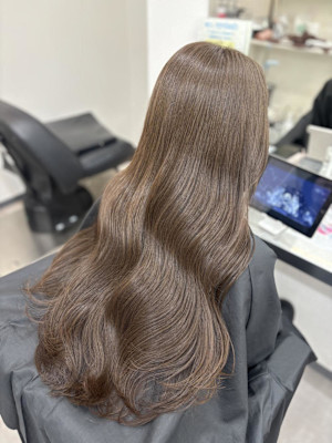 グレージュ/ブリーチなしダブルカラー/髪質改善