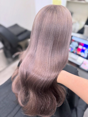 ラベンダーベージュ/ハイトーン/髪質改善