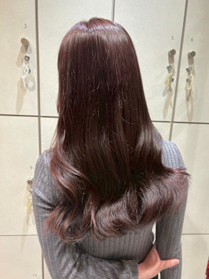 チェリーブラウン巻き髪アレンジ×山本かほ