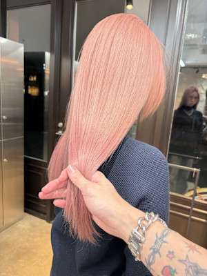 ピンクベージュピンクカラーピンクブロンド