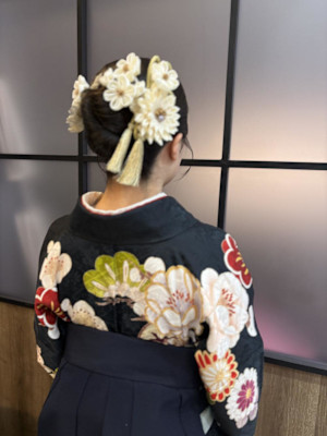 卒業式　ヘアアレンジand袴着付