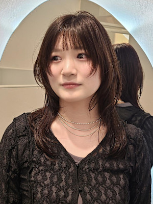 【南部担当】透明感ラベンダーグレージュ×レイヤースタイル