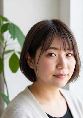 ミルクブラウン/ナチュラルショート/可愛い/耳かけショート