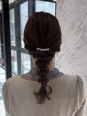 ハッシュカット/顔周りカット/ダークブラウン/シャギーカット