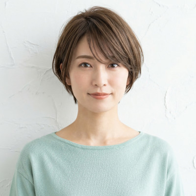 30代大人ショートレイヤー×手入れ簡単小顔カット