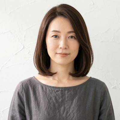 40代◎白髪・細毛カバー乾かすだけで整う大人の上品ワンレンボ